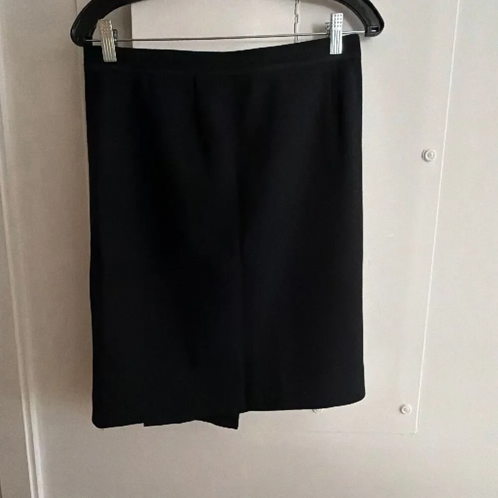 Tory Burch Ulisse Wool Crepe Pencil Skirt black size 4